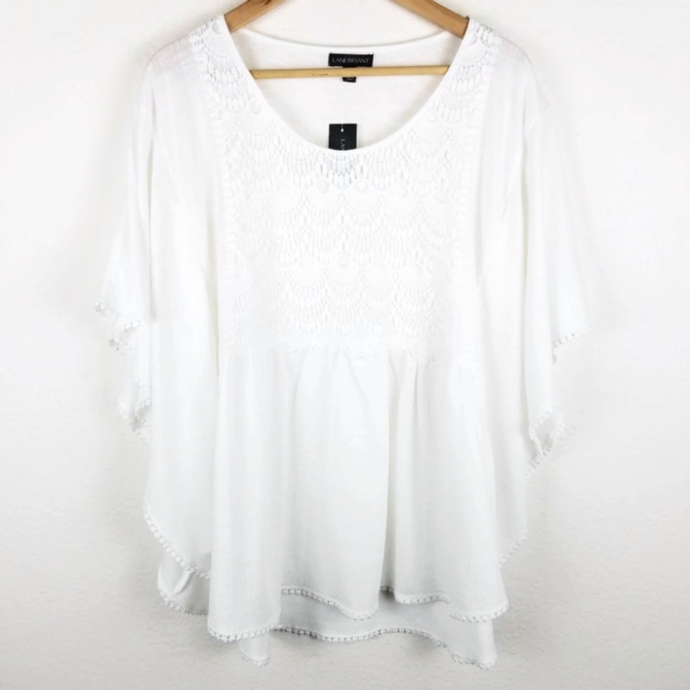 Lane Bryant Embroidered Eyelet Kimono Top 1287 - Picture 2 of 6